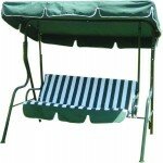 BALANCIN METALICO 3 PLAZAS 180 X 115 X 157 VERDE