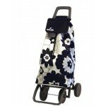 CARRO DE COMPRA ROLSER MOUNTAIN FLOR BLANCO/NEGRO